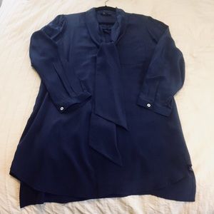 Dark Blue 100% Silk Tunic